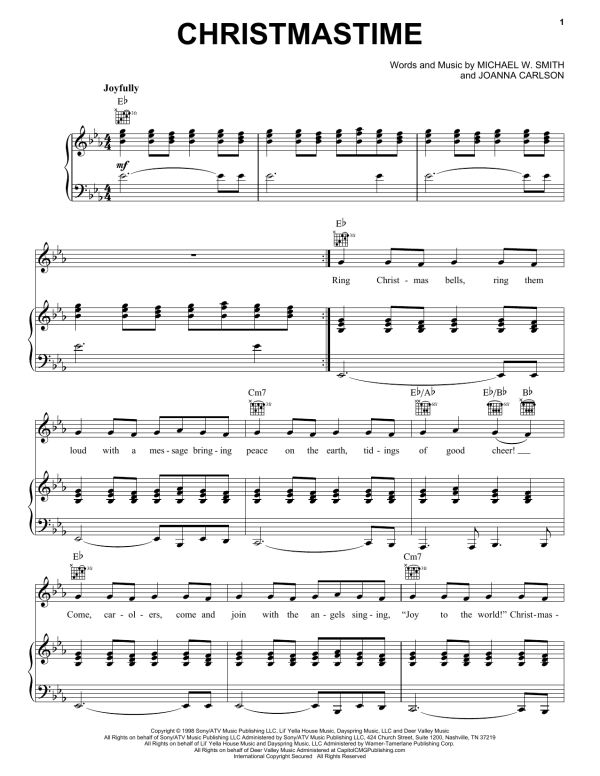 Michael W. Smith Christmastime Musik Noten - Piano, Vocal & Guitar Chords - 29418-0