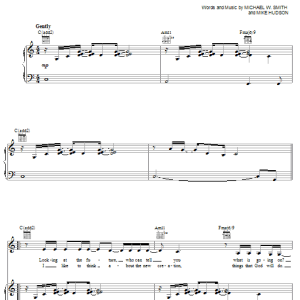 Michael W. Smith I Am Sure Musik Noten - Piano, Vocal & Guitar Chords - 57454-0
