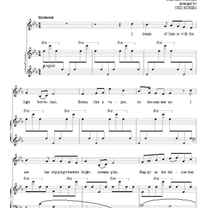 Ned Rorem Jeanie With The Light Brown Hair Musik Noten - Piano & Vocal - 93136-0