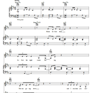 Neil Diamond Home Before Dark Musik Noten - Piano, Vocal & Guitar Chords - 68135-0
