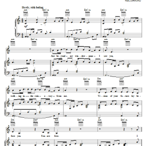 Neil Diamond I Haven't Played This Song In Years Musik Noten - Piano, Vocal & Guitar Chords - 19995-0