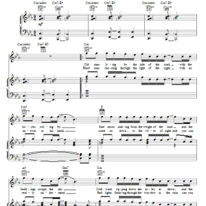 Neil Young Don't Let It Bring You Down Musik Noten - Piano, Vocal & Guitar Chords - 68334-0