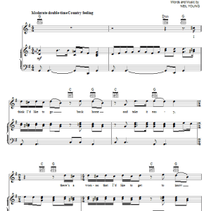 Neil Young Everybody Knows This Is Nowhere Musik Noten - Piano, Vocal & Guitar Chords - 68331-0