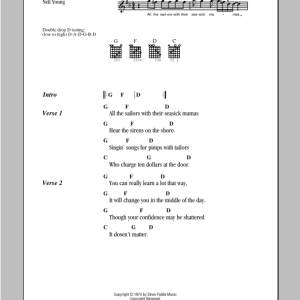 Neil Young For The Turnstiles Musik Noten - Guitar Chords/Lyrics - 98083-0