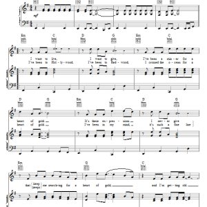 Neil Young Heart Of Gold Musik Noten - Piano, Vocal & Guitar Chords - 65468-0
