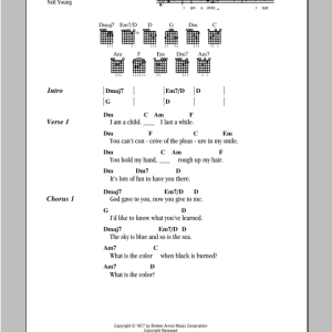 Neil Young I Am A Child Musik Noten - Guitar Chords/Lyrics - 98058-0