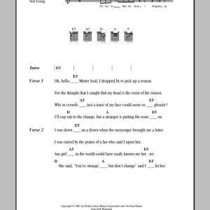Neil Young Mr. Soul Musik Noten - Guitar Chords/Lyrics - 98047-0