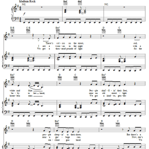 Neil Young Rockin' In The Free World Musik Noten - Piano, Vocal & Guitar Chords - 65465-0