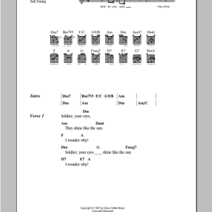 Neil Young Soldier Musik Noten - Guitar Chords/Lyrics - 98078-0