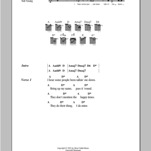 Neil Young Walk On Musik Noten - Guitar Chords/Lyrics - 98073-0