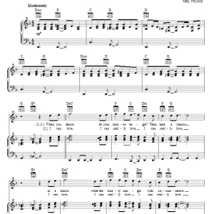 Neil Young When You Dance, I Can Really Love Musik Noten - Piano, Vocal & Guitar Chords - 68332-0