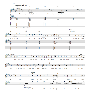Newsboys Take My Hands (Praises) Musik Noten - Guitar Tab - 23911-0
