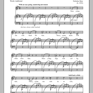 Nicholas Maw Three Young Rats (from Caroline Pink And Other Nonsense Rhymes) Musik Noten - Piano & Vocal - 90160-0