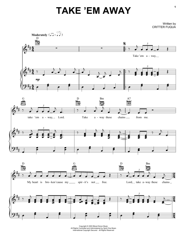 Old Crow Medicine Show Take 'Em Away Musik Noten - Piano, Vocal & Guitar Chords - 156955-0