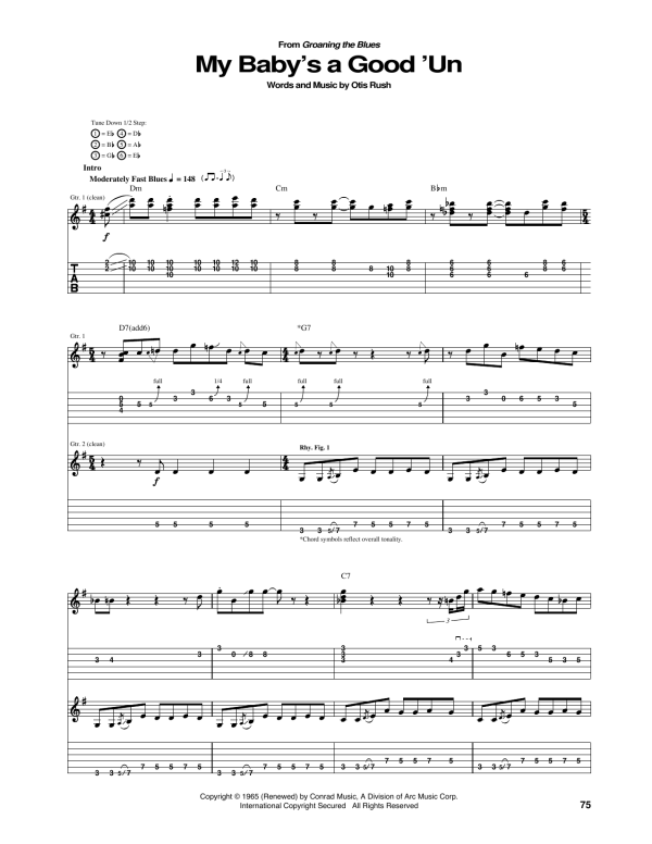 Otis Rush My Baby's A Good 'Un Musik Noten - Guitar Tab - 170759-0