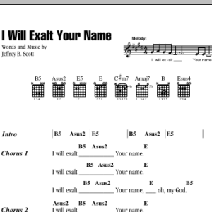 Passion I Will Exalt Your Name Musik Noten - Guitar Chords/Lyrics - 83967-0