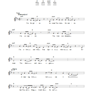 Passion You Are My King (Amazing Love) Musik Noten - Easy Guitar - 92495-0