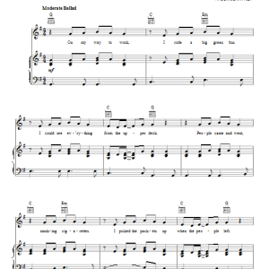 Paul McCartney On My Way To Work Musik Noten - Piano, Vocal & Guitar Chords - 153280-0