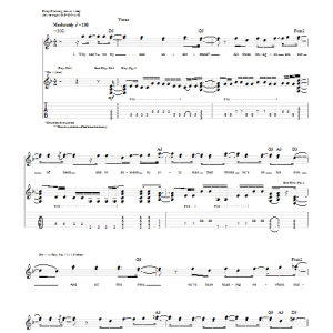 Pillar Dirty Little Secret Musik Noten - Guitar Tab - 29967-0