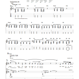 Pillar One Thing Musik Noten - Guitar Tab - 29969-0