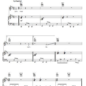 Prince Let's Work Musik Noten - Piano, Vocal & Guitar Chords - 77010-0