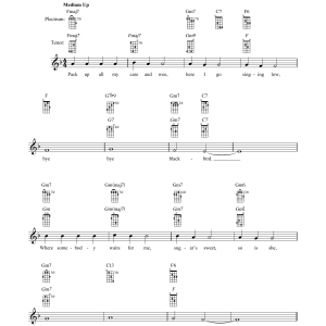 Ray Henderson Bye Bye Blackbird Musik Noten - Easy Guitar Tab - 180450-0
