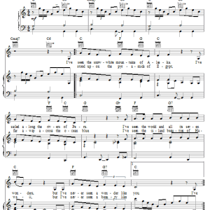 Ricky Nelson A Wonder Like You Musik Noten - Piano, Vocal & Guitar Chords - 20103-0
