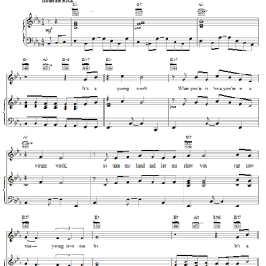 Ricky Nelson Young World Musik Noten - Piano, Vocal & Guitar Chords - 20104-0