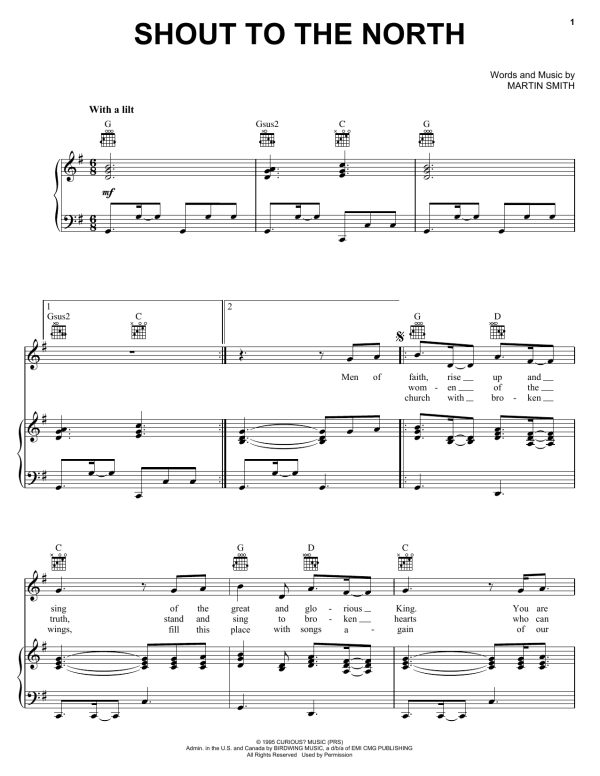 Robin Mark Shout To The North Musik Noten - Piano, Vocal & Guitar Chords - 63123-0