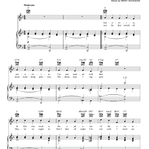 Rodgers & Barer Sensitivity Musik Noten - Piano, Vocal & Guitar Chords - 180090-0