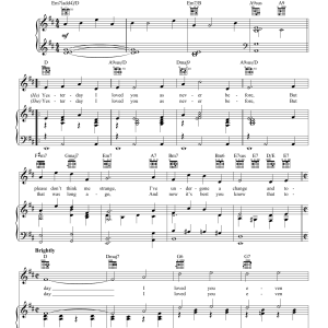Rodgers & Barer Yesterday I Loved You Musik Noten - Piano, Vocal & Guitar Chords - 180092-0
