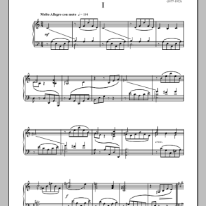 Roger Quilter Three Studies, Op. 4, I. Musik Noten - Piano Solo - 89539-0