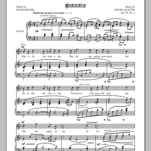 Roger Quilter Who Is Silvia? Musik Noten - Piano & Vocal - 90266-0
