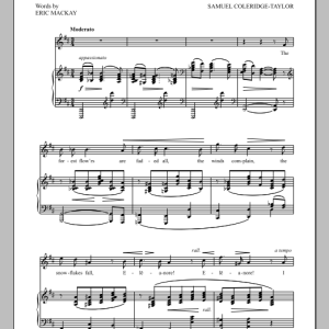 Samuel Coleridge-Taylor Eleanore, Op. 37, No. 6 Musik Noten - Piano & Vocal - 90103-0