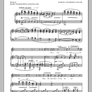 Samuel Coleridge-Taylor Onaway, Awake, Beloved (from Hiawatha's Wedding Feast) Musik Noten - Piano & Vocal - 90130-0
