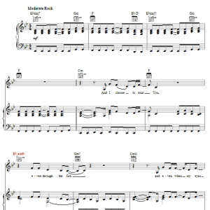 Sarah Kelly Matter Of Time Musik Noten - Piano, Vocal & Guitar Chords - 28928-0