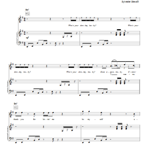 Sly & The Family Stone Thank You (Falletin Me Be Mice Elf Again) Musik Noten - Piano, Vocal & Guitar Chords - 91717-0