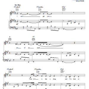 Sonya Kitchell Can't Get You Out Of My Mind Musik Noten - Piano, Vocal & Guitar Chords - 60360-0