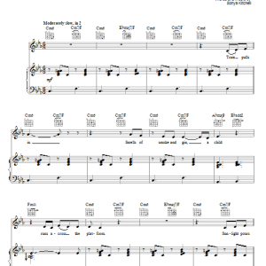 Sonya Kitchell Clara Musik Noten - Piano, Vocal & Guitar Chords - 60368-0