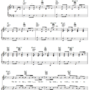 Starfield Tumbling After Musik Noten - Piano, Vocal & Guitar Chords - 30715-0
