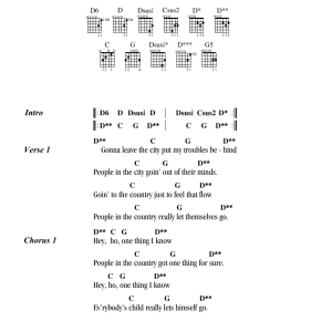 Steve Miller Band Going To The Country Musik Noten - Guitar Chords/Lyrics - 79178-0