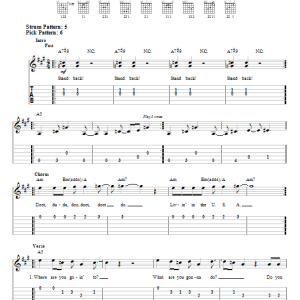 Steve Miller Band Living In The U.S.A. Musik Noten - Easy Guitar Tab - 52382-0
