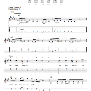 Steve Miller Band My Dark Hour Musik Noten - Easy Guitar Tab - 52386-0