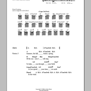 Steve Miller Band Seasons Musik Noten - Guitar Chords/Lyrics - 79174-0