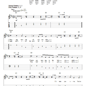 Steve Miller Band The Stake Musik Noten - Easy Guitar Tab - 52407-0