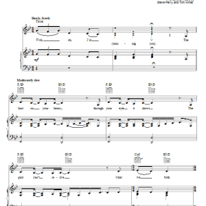 Steve Perry Missing You Musik Noten - Piano, Vocal & Guitar Chords - 56920-0