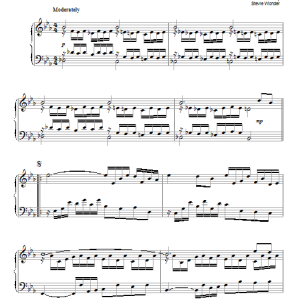 Stevie Wonder Overjoyed (in the style of Johann Sebastian Bach) Musik Noten - Piano Solo - 94574-0
