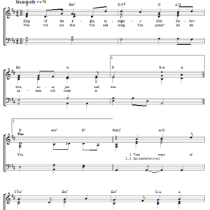 Stuart Townend King Of The Ages Musik Noten - Piano, Vocal & Guitar Chords - 58560-0