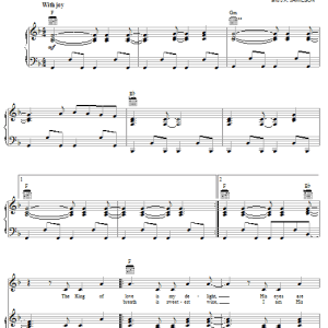 Stuart Townend The King Of Love (The King Has Come) Musik Noten - Piano, Vocal & Guitar Chords - 64291-0