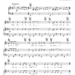 Switchfoot Dirty Second Hands Musik Noten - Piano, Vocal & Guitar Chords - 170251-0